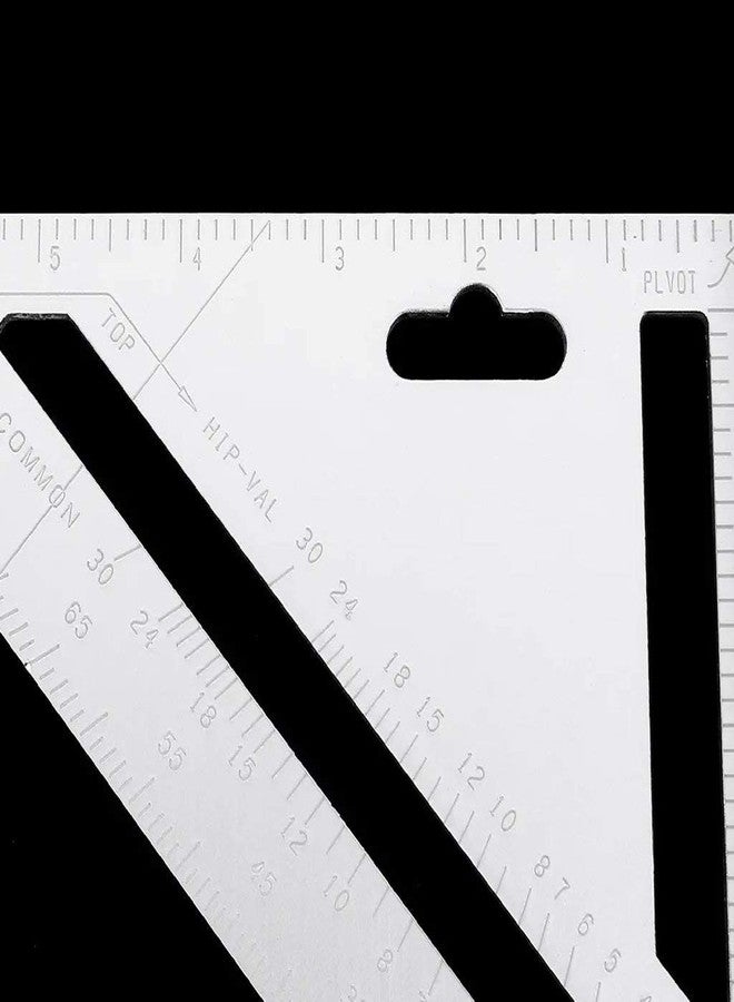 Emergity Premium Aluminum Alloy Double Side 90 Degree Right Angle Triangle Scale Ruler with Metric Inch Measurement Hand Tool | Set Square - Image 5